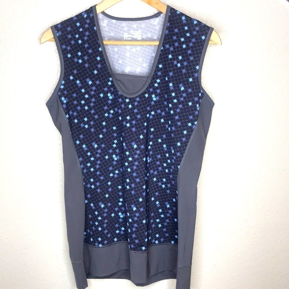 Jockey Athletic Tank Top Gray Blue